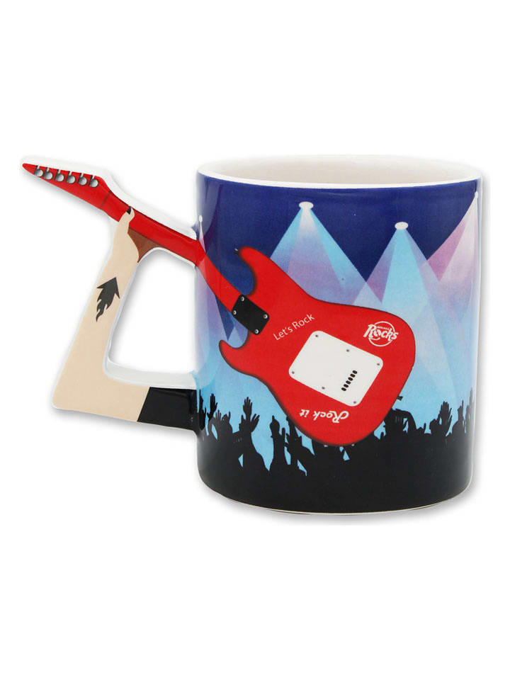 Winkee Jumbotasse ''Rock'' in Blau/ Rot - 400 ml - onesize