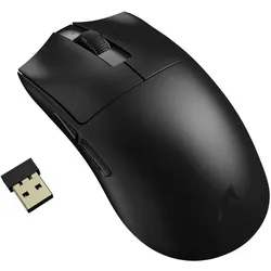 Sharkoon FIREGLIDER One (schwarz) (Kabelgebunden, Kabellos), Maus, Schwarz