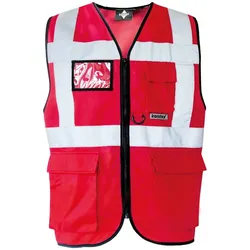 Korntex Unisex Multifunktionsweste Warnschutz-Weste KXMF red XL