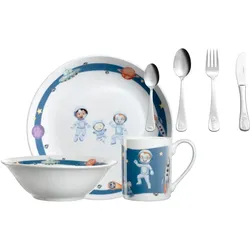 Leonardo, Kindergeschirr + Kinderbesteck, Kindergeschirr Set mit Besteck BAMBINI AVVENTURA