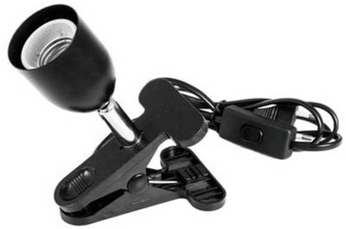 Eurolite 9460120N Lampenfassung-Adapter E27 230 V 60 W mit Klemmbefestigung, mit Eurostecker, mit Wippschalter