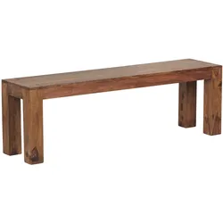 ESSZIMMERBANK MUMBAI Massivholz Landhausstil, Dunkelbraun 140x35x45 cm