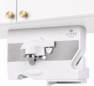 ELITRA HOME Elitra 4-in-1 Under Cabinet Electric Can Opener Swing Grip & Magnetic Lid