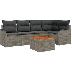 vidaXL Garten-Sofa-Set 6 pcs Grau