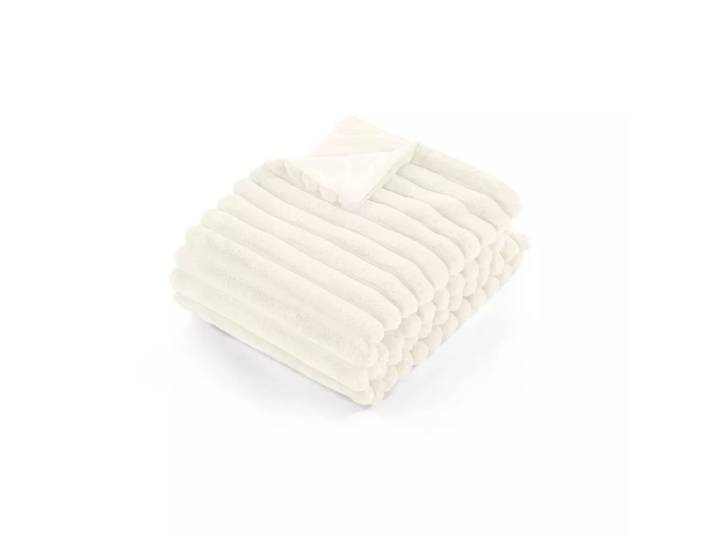 Tiseco - Decke Rabbit Stripe, Rabbit Stripe Decke, 130 x 170 cm, Elfenbein