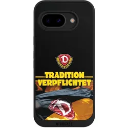 Nivocase Handyhülle für Google Pixel 9a Hülle NIVOpure Case Schwarz Fanartikel SG Dynamo Dresden SGD (Google Pixel 9a), Smartphone Hülle, Schwarz