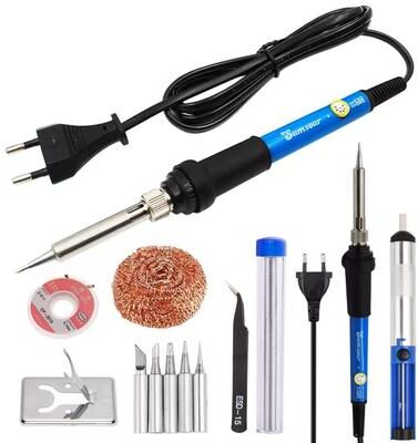 Uplift Essentials Digital Soldering Iron Kit With Adjustable Temperature And Display For Electronic Repairs 220v Eu Plug 60w Set 4