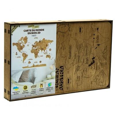 CREATIFWOOD Weltkarte aus Holz 100x70 cm