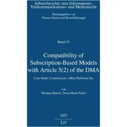 Compatibility of Subscription-Based Models with Article 5(2) of the DMA, Fachbücher