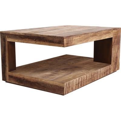 Couchtisch MÖBILIA "Titlis", braun (natur, braun, natur, braun, natur, braun), B:90cm H:40cm T:60cm, Tische, Eckige Couchtische Holz-Couchtische Couchtisch