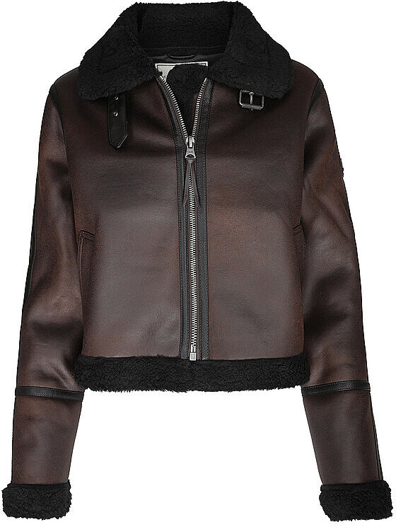 SUPERDRY Damen Jacke Faux Shearling braun   S W