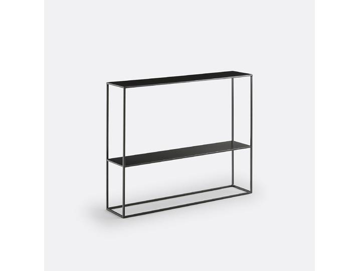 LA REDOUTE Console en métal acier, double plateau, Miva Noir