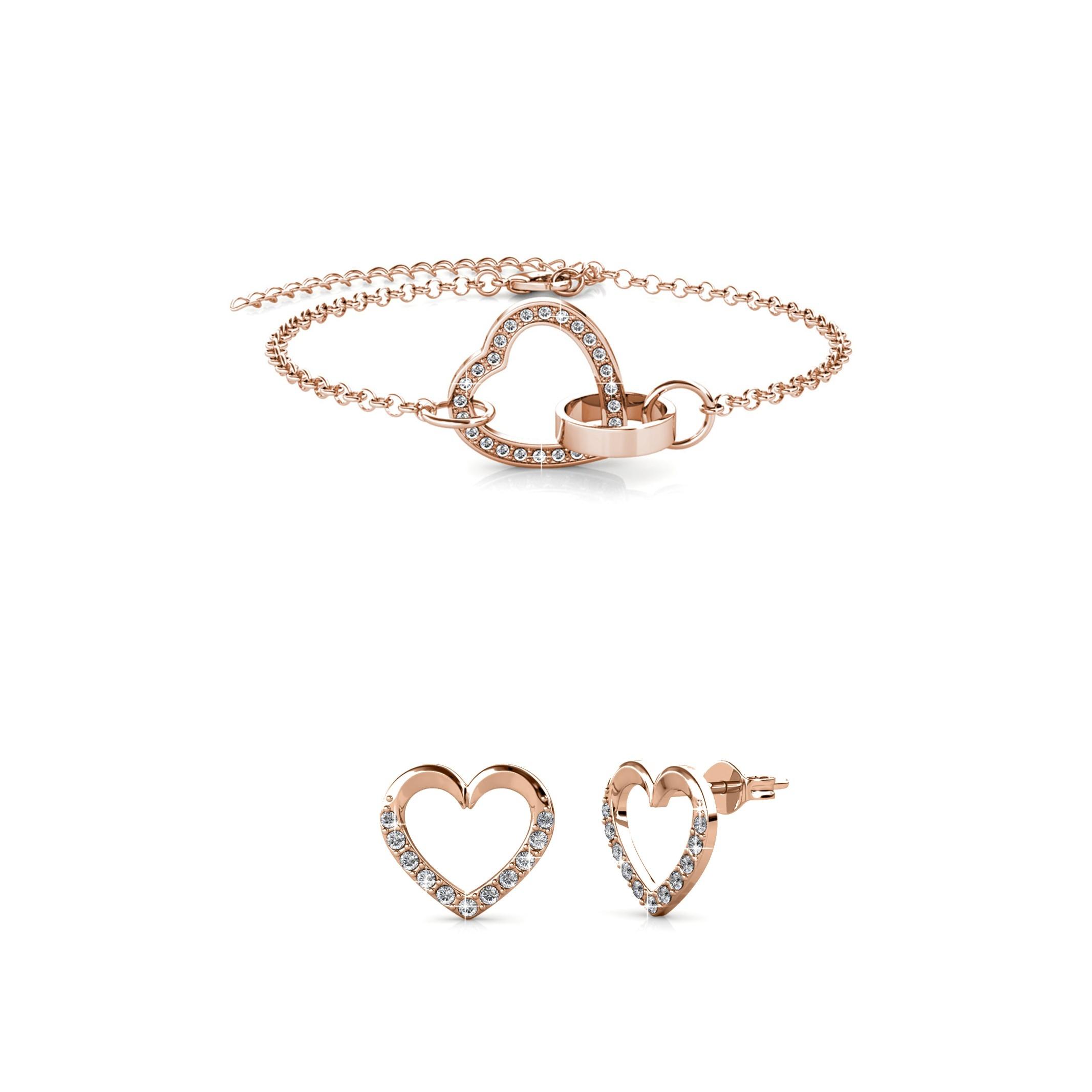 Locked Heart Lovett Sets - Roségoud en kristal