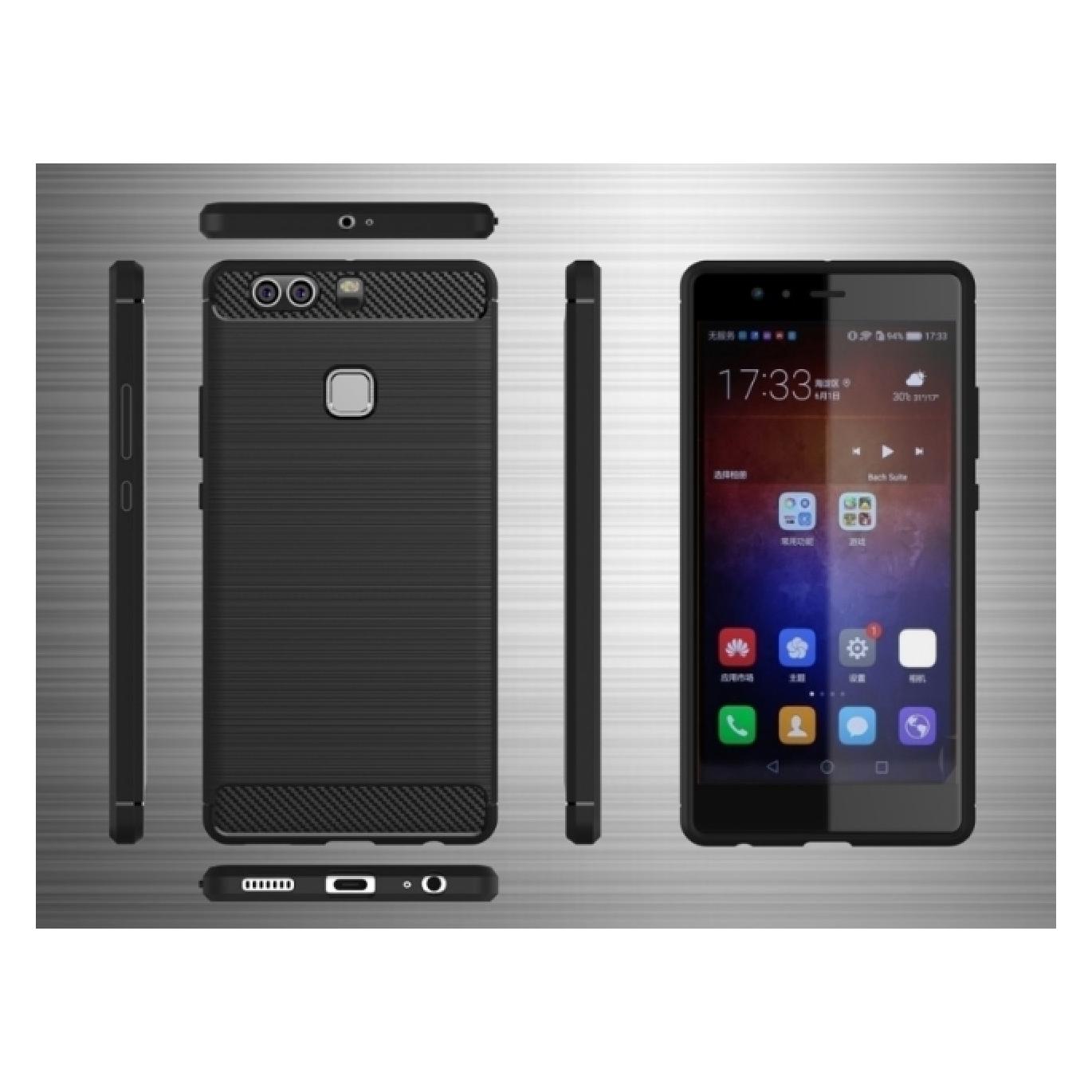 Screenguard Huawei P9 Plus Hülle Carbon Brushed Soft TPU (Huawei P9 Plus) (00022256)