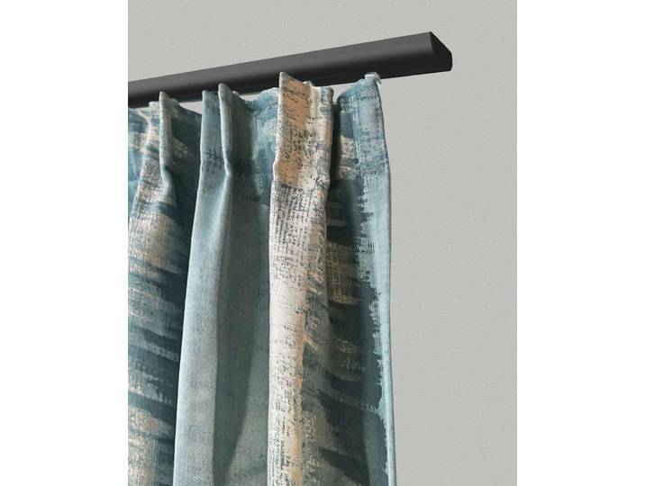 Gardinenschiene GARESA 400 , schwarz, L:120cm, Aluminium, Kunststoff, Gardinenstangen, Gardinenschiene, Aluminiumschiene, schlicht, Deckenmontage, verlängerbar
