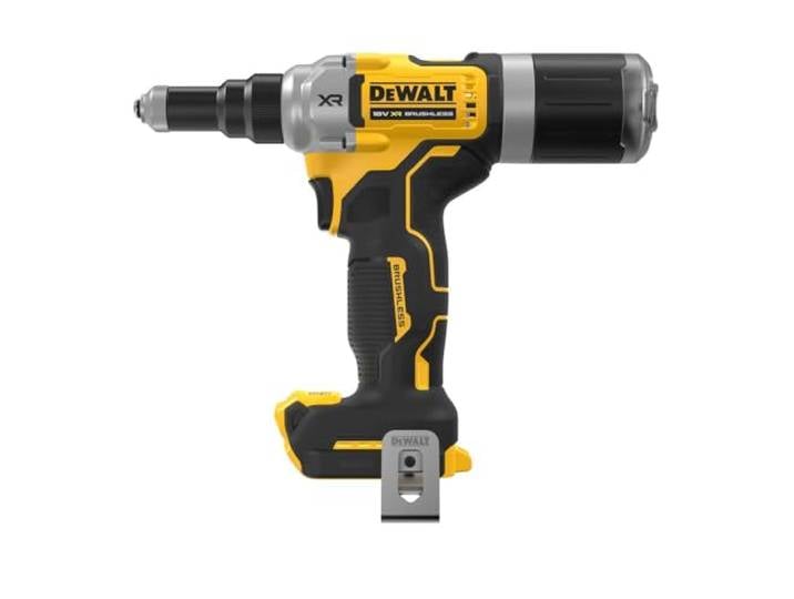 DEWALT Remachadora sin escobillas XR 18V 6\,4 mm 2 baterías engomadas POWERSTACK compactas y Maletín TSTAK pour pros et bricoleurs\, idéal pour assemblage résistant\, norme technique