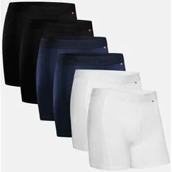 SPORTS TRUNKS - 6-Pack - Schwarz | Blau | Weiß - 2XL