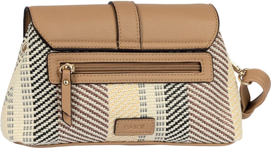 Umhängetasche GABOR "Sahar", Damen, Gr. B/H/T: 26cm x 13cm x 8cm, beige (multi), Lederimitat, Taschen Umhängetasche, Damen Schultertasche raffiniert und elegant multi B/H/T: 26cm x 13cm x 8cm