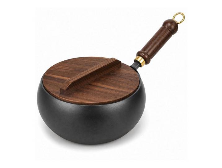 LuxusKollektion Wok Gusseisenpfanne 24cm Japanisch unbeschichtet