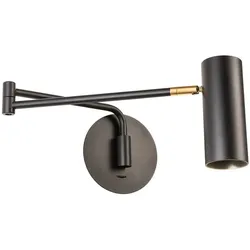 Wandleuchte Pivot schwarz matt 14 cm