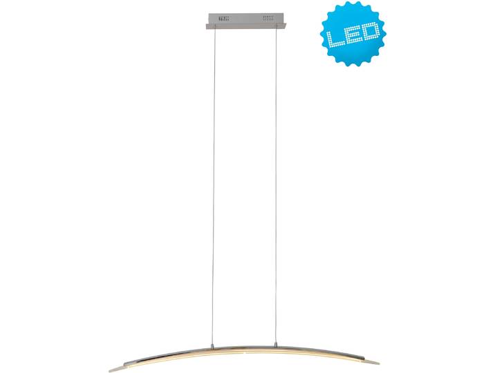 NÄVE LED Pendelleuchte Surf , grau (chrom), 1, H: 120cm, 1 Stk., Leuchten, chromfarben, dimmbar mit Phasenan- und -abschnitt Dimmer, L: 100cm, LED Pendelleuchte
