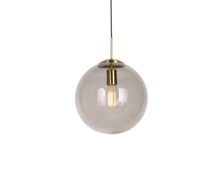 Suspension intelligente en laiton avec verre fumé 30 cm incl.