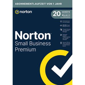 Norton Antivirenprogramm 360 Small BusinessPremium, 20 Geräte, 1 Jahreslizenz, 4 Anwendungsbereiche