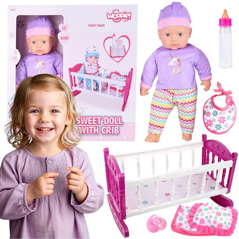 Woopie Royal XL Eenhoorn Babysitter met wieg en voedingsset