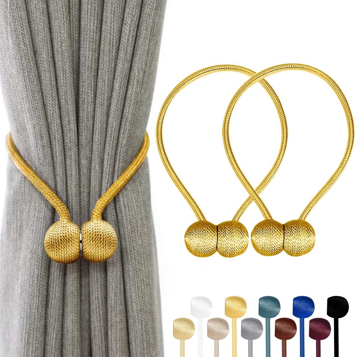 Ibenzoa Magnetische Gordijnclips - Elegant Goud