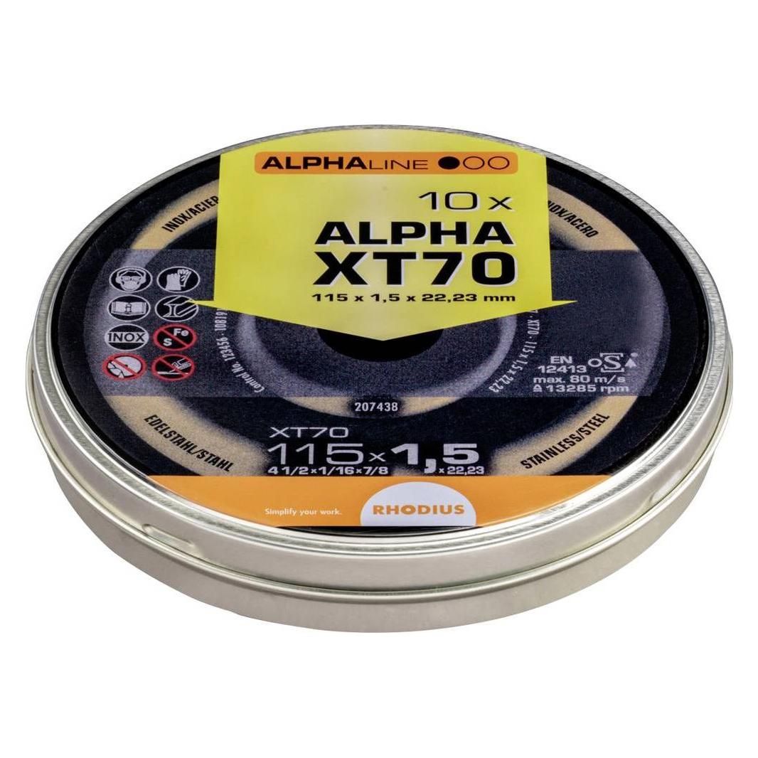 Rhodius XT70 Box Extradünne Trennscheibe 115 x 1.5 x 22.23mm INOX gerade (211082)