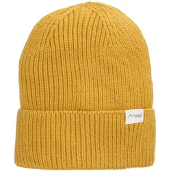 Antonio Strickmütze Beanie mit Lurex und Umschlag - yellow