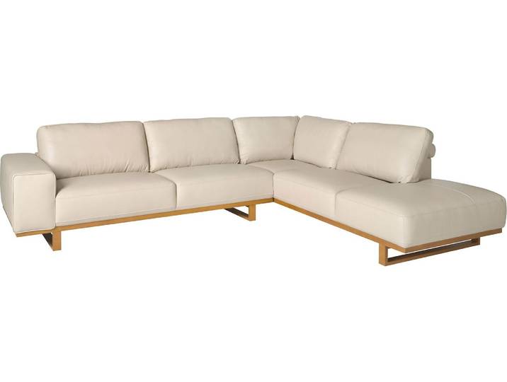 Angel Cerdá Rechtes Ecksofa in Leder sand 6203