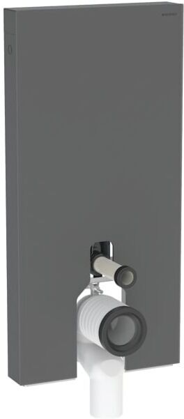 Geberit Monolith Stand-WC-Modul 131003CD5 Front schwarz, Seitenverkleidung schwarz / Aluminium gebürstet, Stand-WC, 101cm