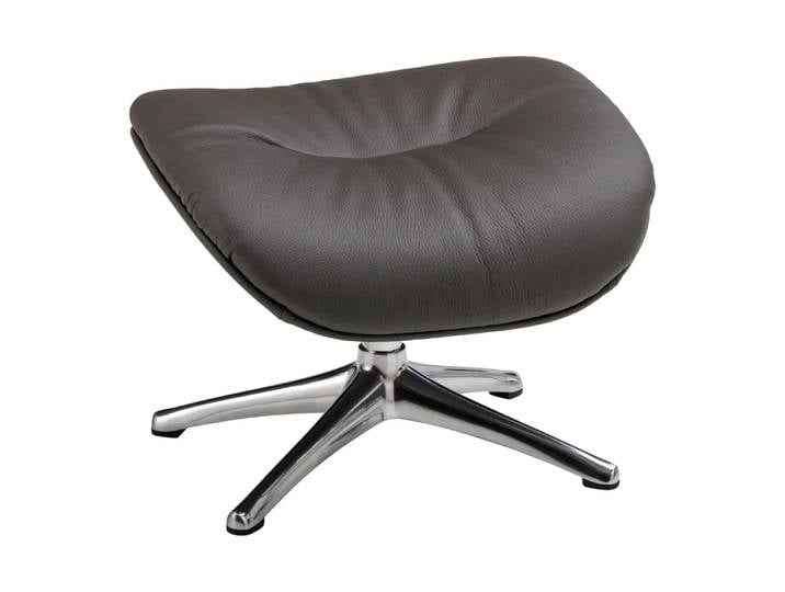 Hocker Metro Elegant, Flexlux, grau, Leder