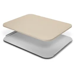 TAINO Pizzastein mit Servierblech Grillzubehör BBQ Backofen Cordierit Aluminium