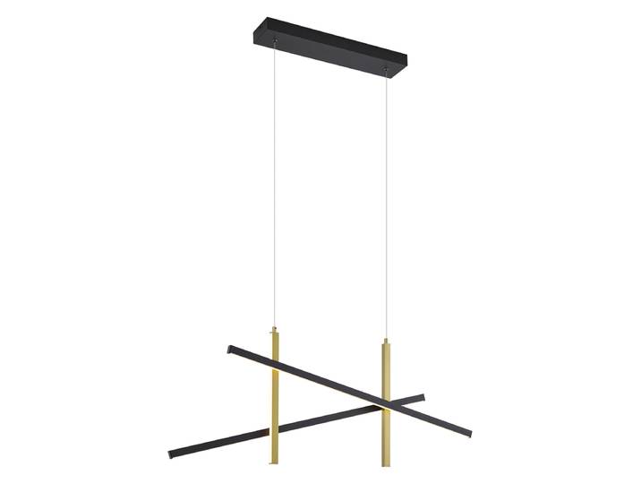 Suspension design X noire avec or incl. LED à intensité variable