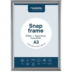 EUROPEL Klapprahmen »Premium« DIN A3 25 mm grau, 32.8x45.1x1.1 cm