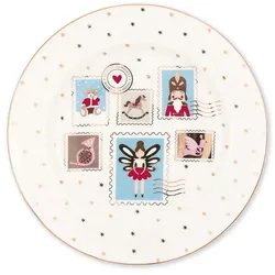 GreenGate Teller Xmas Letter white, Ø 20,5 cm