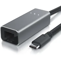Primewire USB C Netzwerkadapter Gigabit - USB Typ C auf RJ45 Externe Netzwerkkarte RJ45 Konverter - Fast Ethernet 1000 Mbit - kompatibel mit iPad Pro