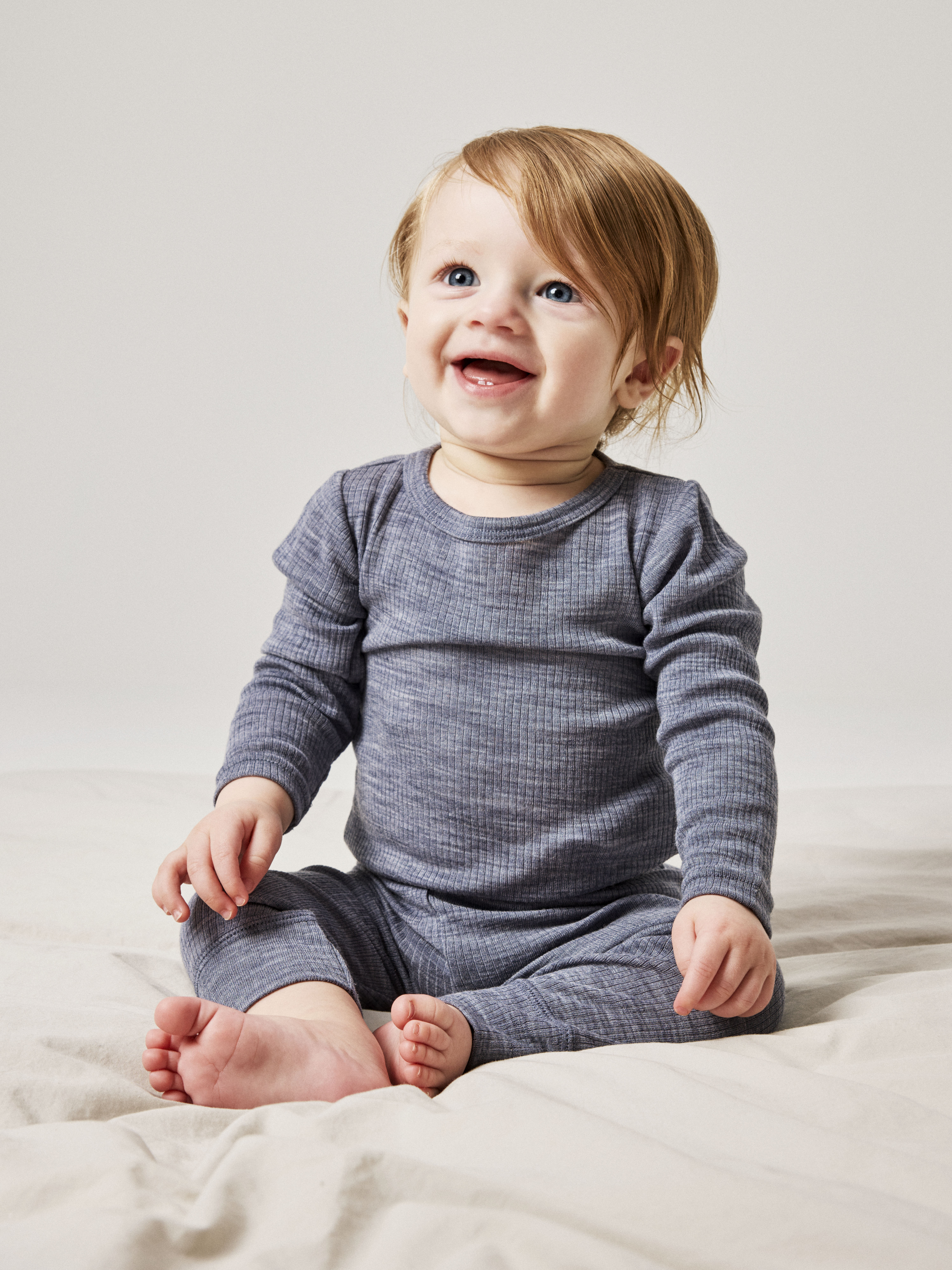 Name It "NBNWAX WOOL RIB LEGGING NOOS" weich und wärmend aus reiner Merinowolle folkstone gray 80, N-Gr