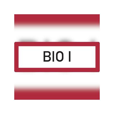 Feuerwehrschild, BIO I - DIN 4066 - 297x105x0.45 mm Aluminium geprägt