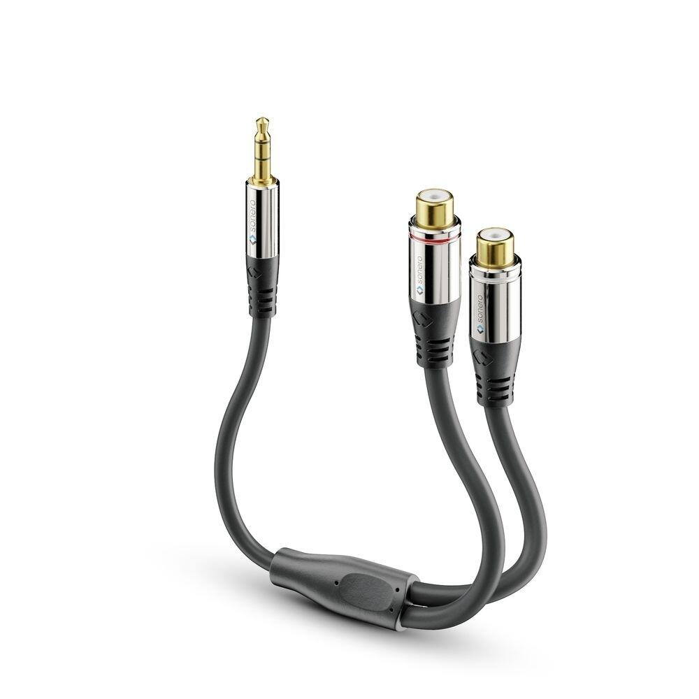 Sonero 3,5mm auf 2x Cinch Audio Adapter Kabel 0,25m S-ACA003