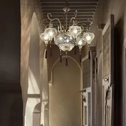 Ideal Lux 116006 Pendelleuchte 9x60W Harem | E27 - gold