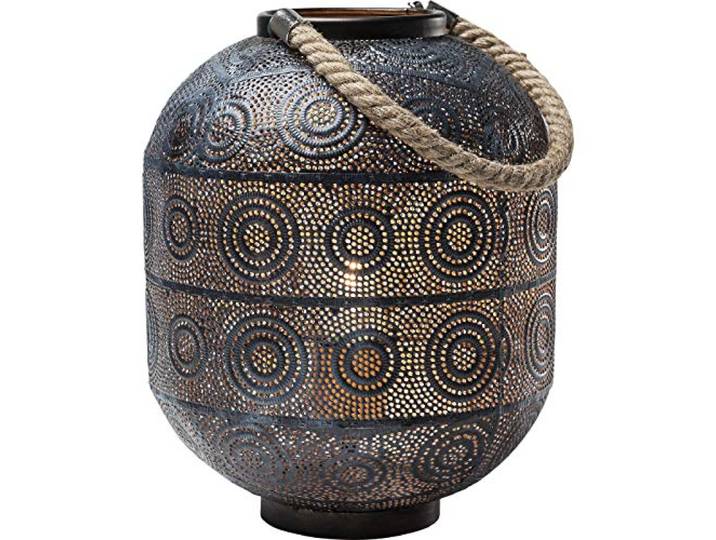 Kare Design Bodenleuchte Sultan 30cm, orientalische Leuchte, Stehleuchte, Tischleuchte schwarz, Laterne mit Henkel, (H/B/T) 30x23x23cm