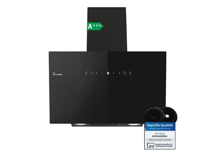 KKT KOLBE Wandhaube Kopffreihaube A+++ 782 m³/h TRIO8025S 80cm Dunstabzugshaube Abzugshaube / Abluft / 80cm / Umluft / Schwarz / Gestensteuerung / LED