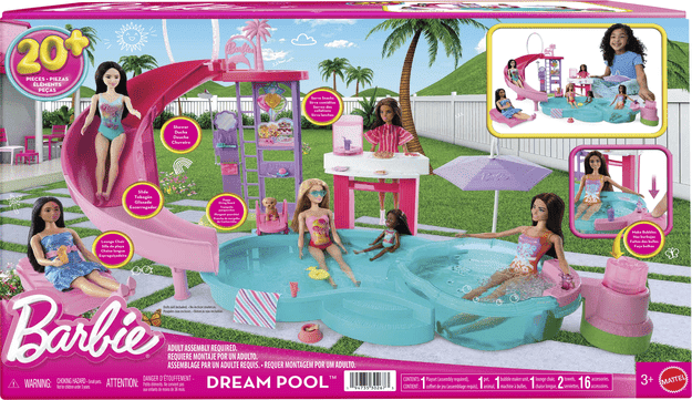 Barbie Dream Pool Playset for Imaginative Summer Fun by Mattel