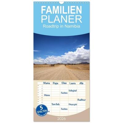 Familienplaner 2026 - Roadtrip in Namibia mit 5 Spalten (Wandkalender, 21 x 45 cm) CALVENDO