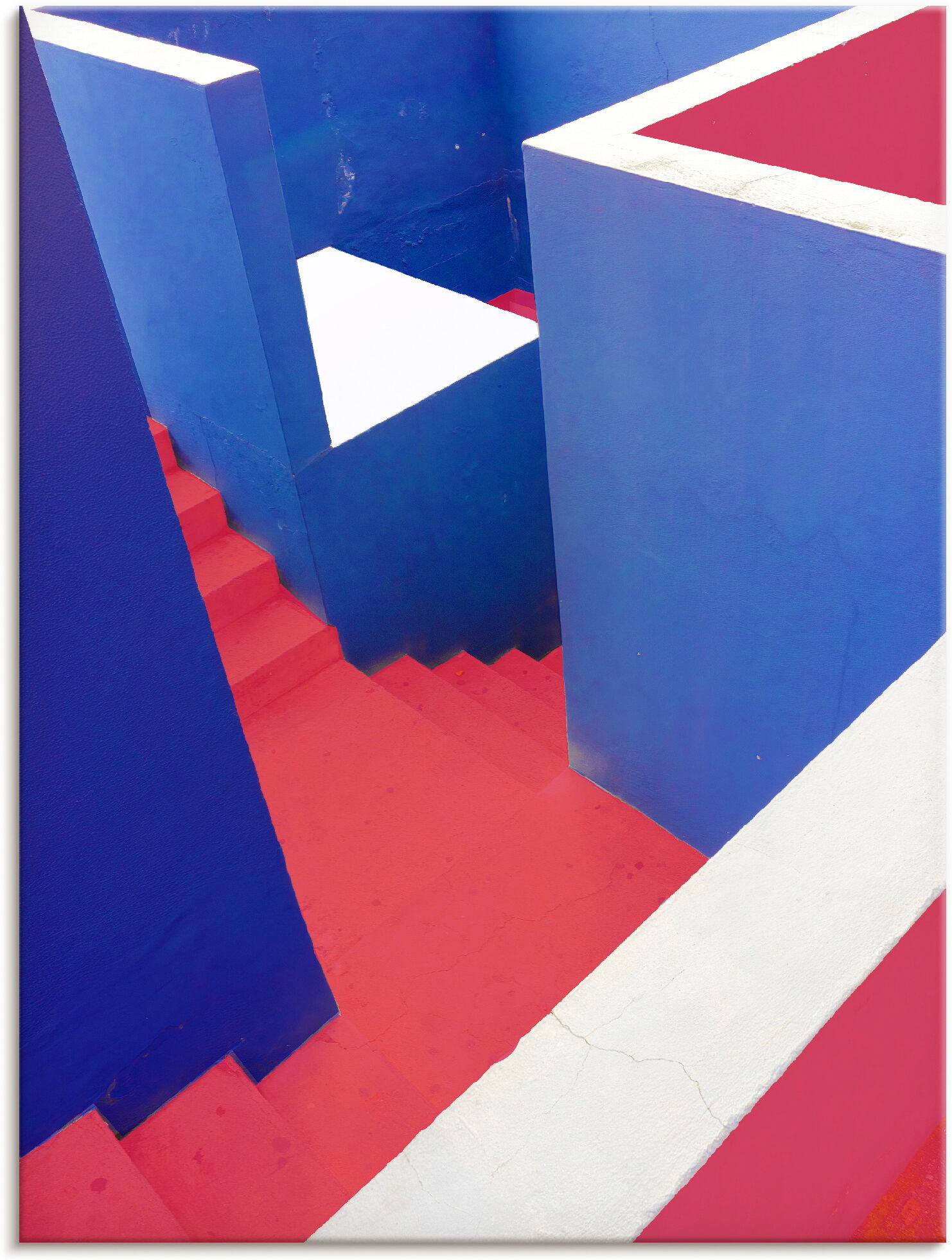 Artland "staircase" Elemente der Architektur 1 Stk. tlg. als Alubild, Leinwandbild, Poster, Wandaufkleber in verschied. Grössen farbe bild(er): blau B/H/T: 45cm x 60cm, Leinwandbild Elemente der Architektur Hochformat, 1 Stk.