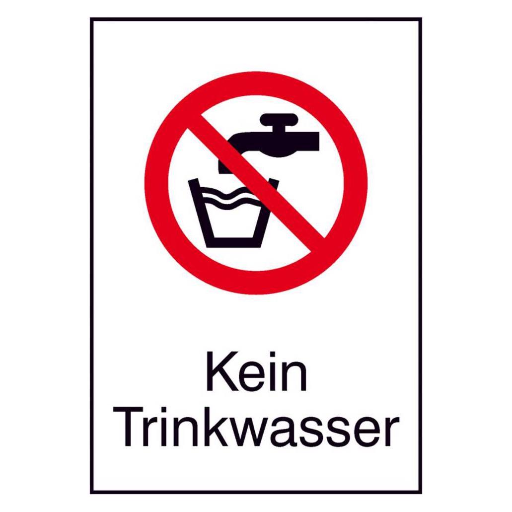 SafetyMarking Kombischild Kein Trinkwasser 13. (51.A6071)