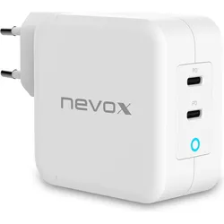 Nevox Charger (100 W, 2 Ports), USB Ladegerät, Weiss